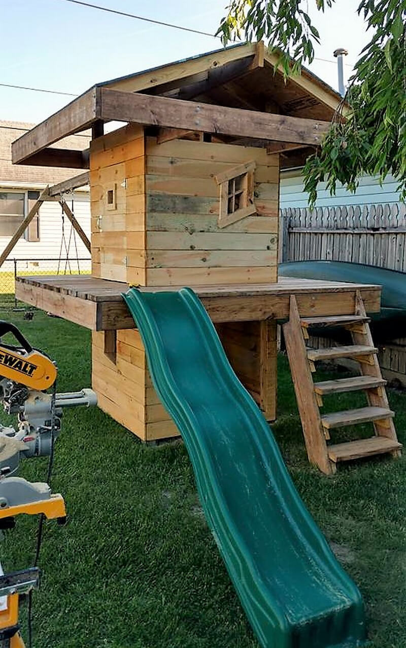 pallets wooden kids play house