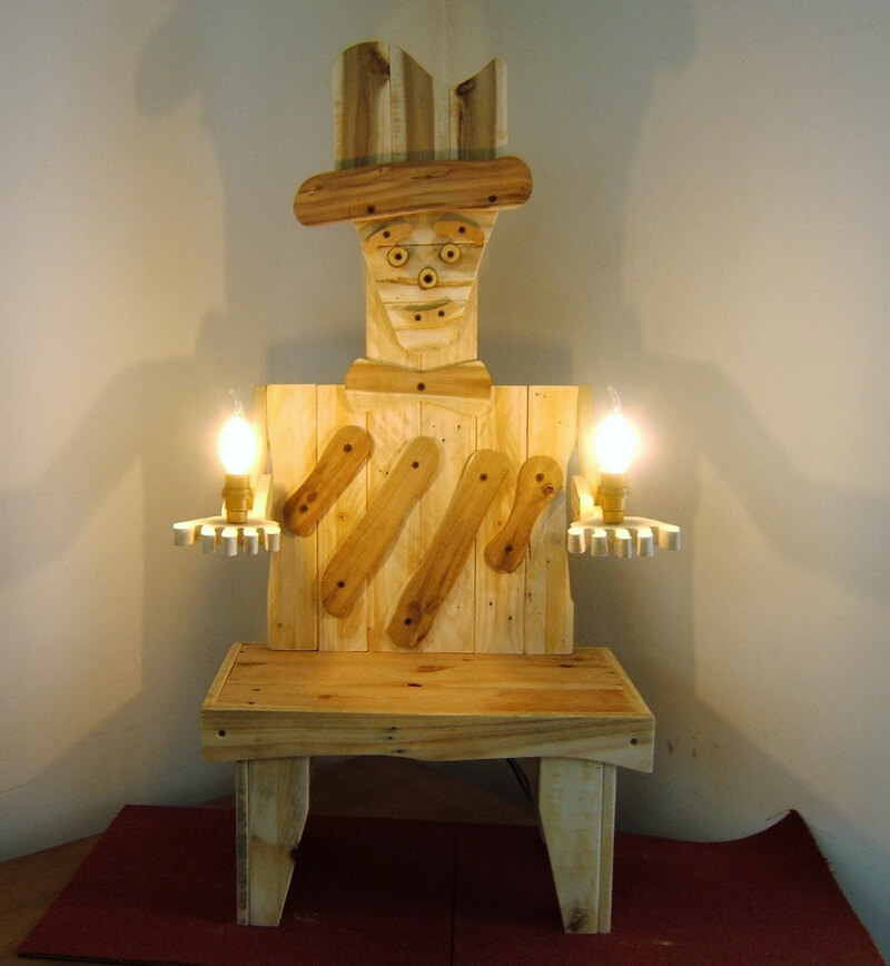 wood pallet Lamp art