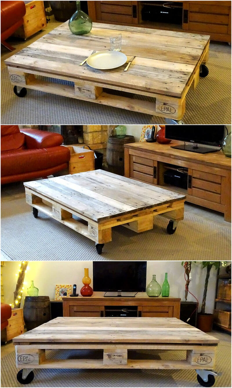 recycled wood pallet table