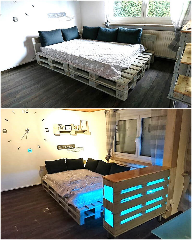 wood pallets bed plan