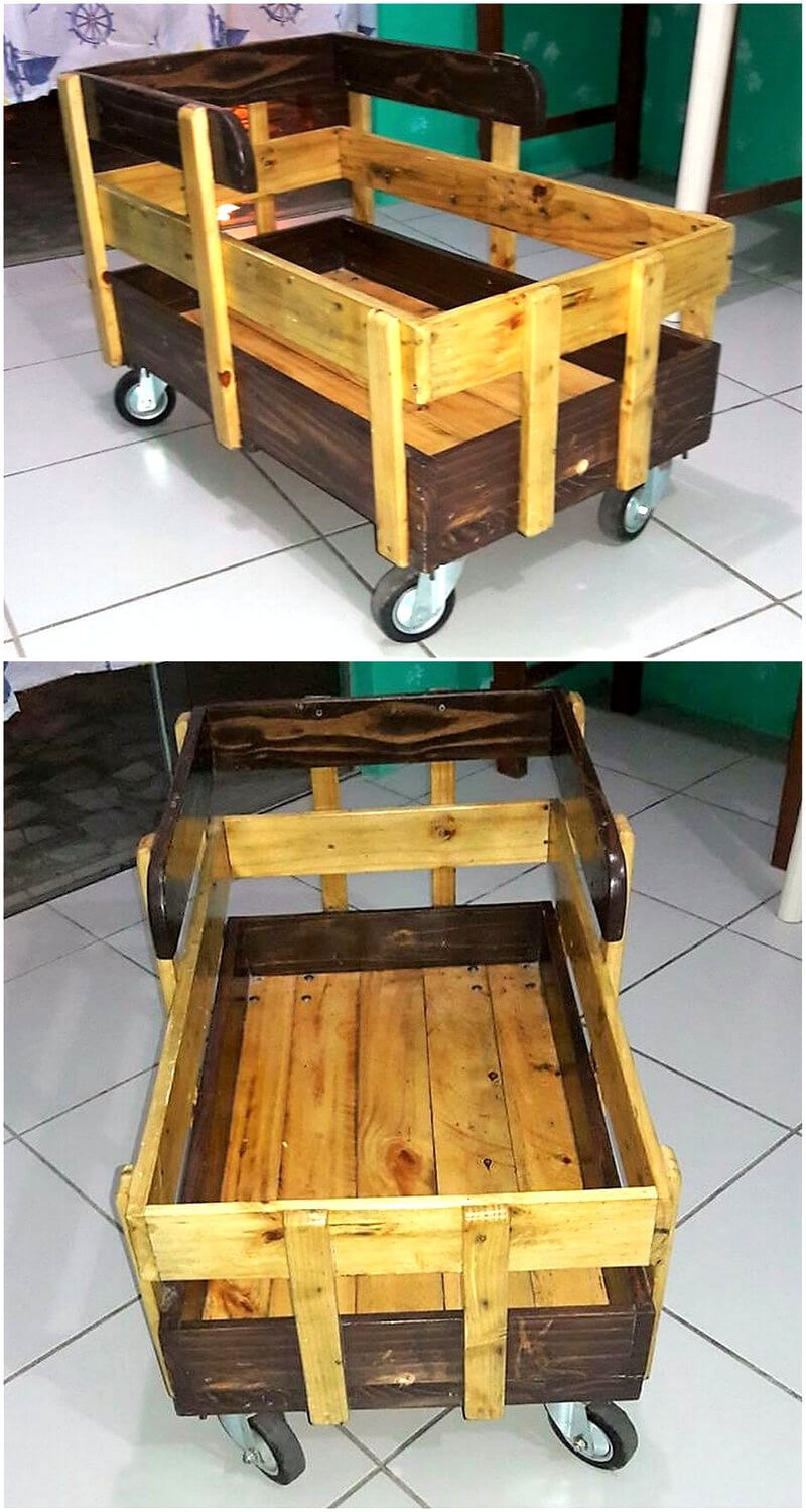 pallets made kids play loading cart for kids