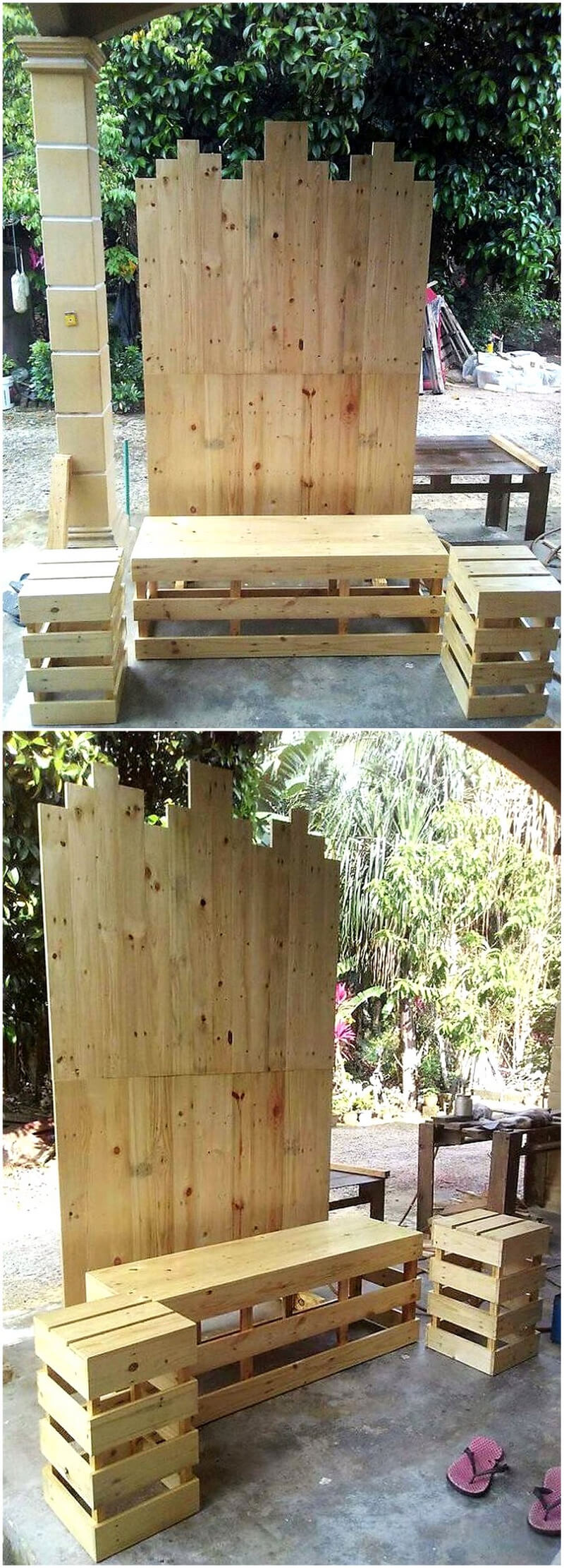 repurposed pallets wooden photoboth