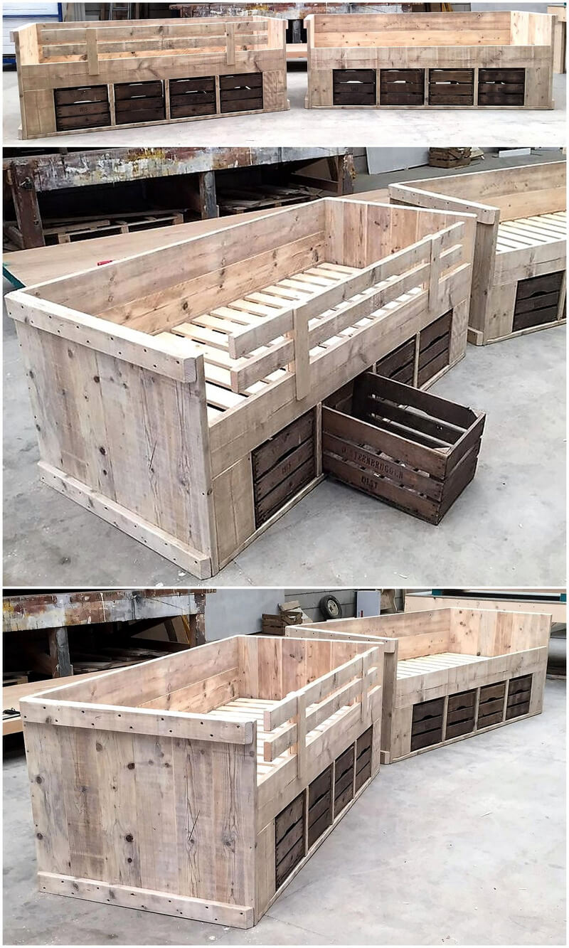 repurposed wood pallet beds
