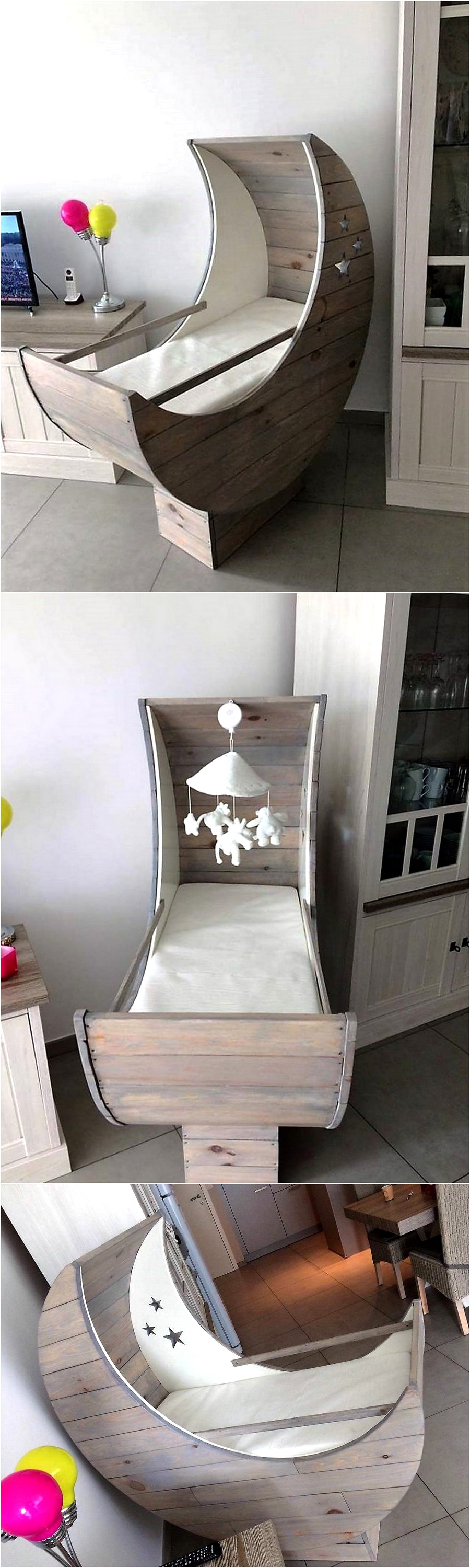 Pallet half hotsell moon cradle