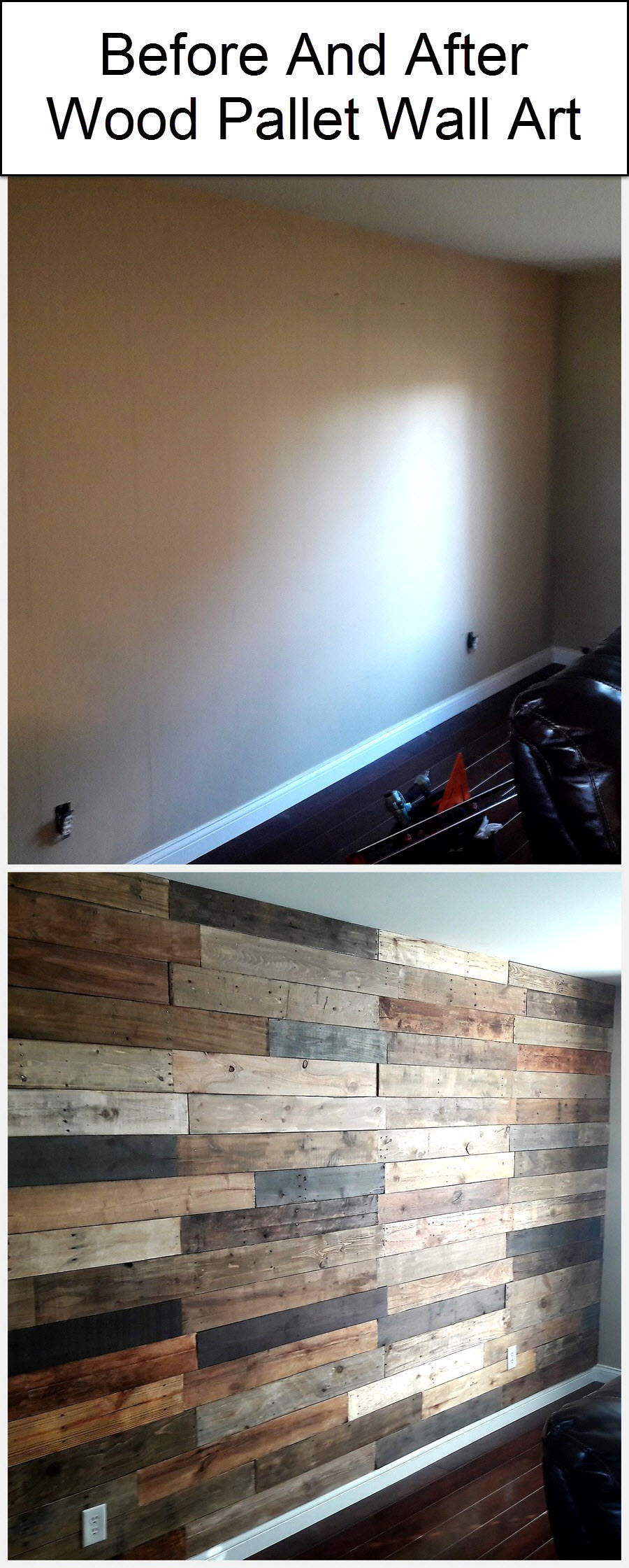 Before And After Wood Pallet Wall Art Pallet Ideas