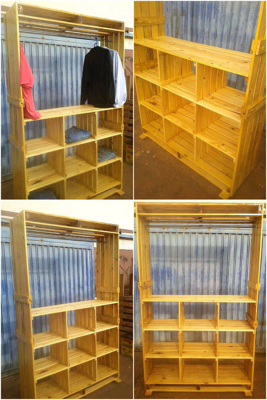 wood pallets shelving and hanging project