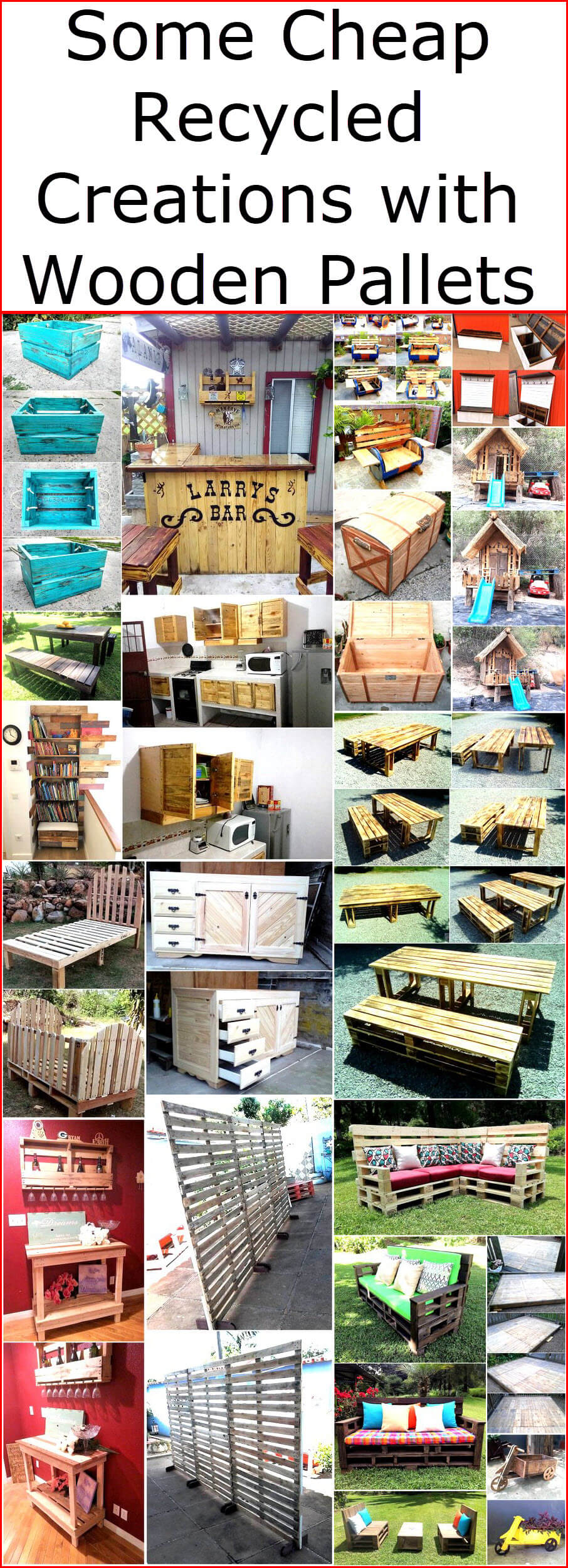 Some Cheap Recycled Creations with Wooden Pallets