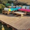 pallets wooden garden terrace