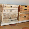 repurposed pallets entryway table