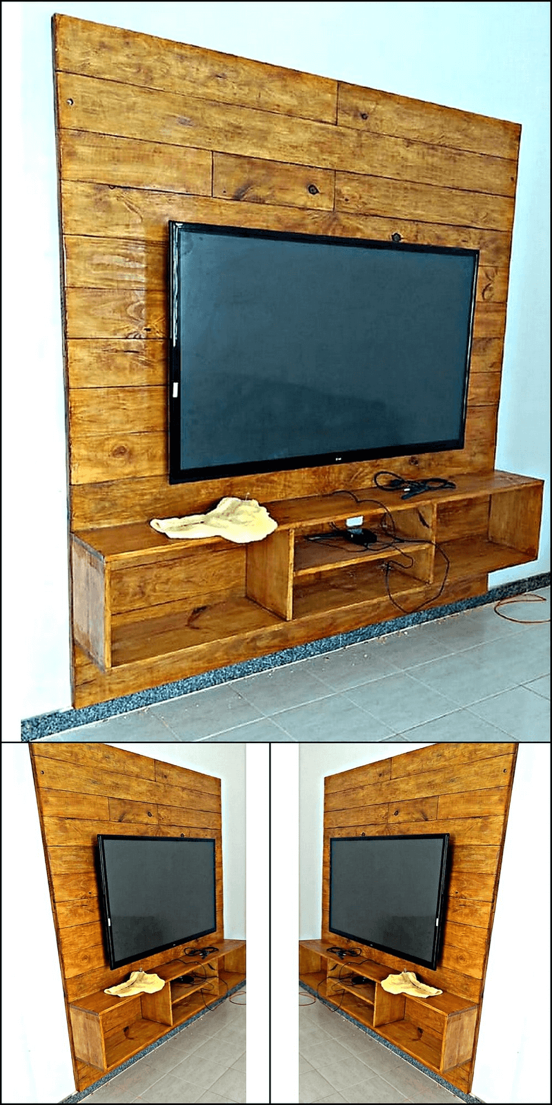 pallet wall media console