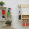 pallets wooden shelves