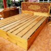 giant wooden pallet bed