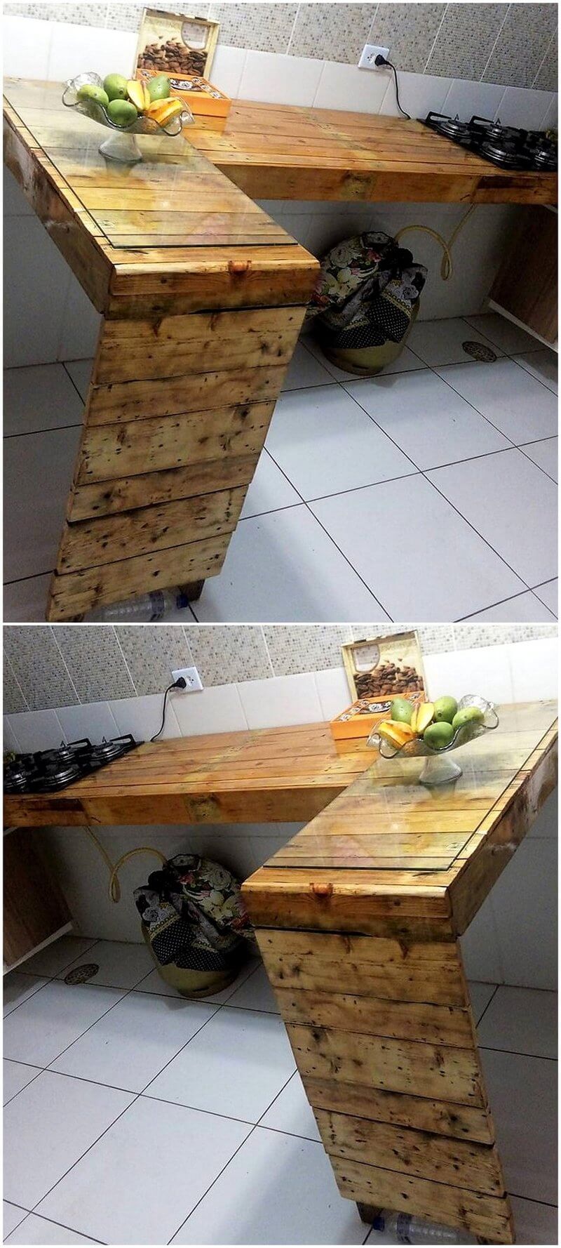 reused pallet kitchen idea
