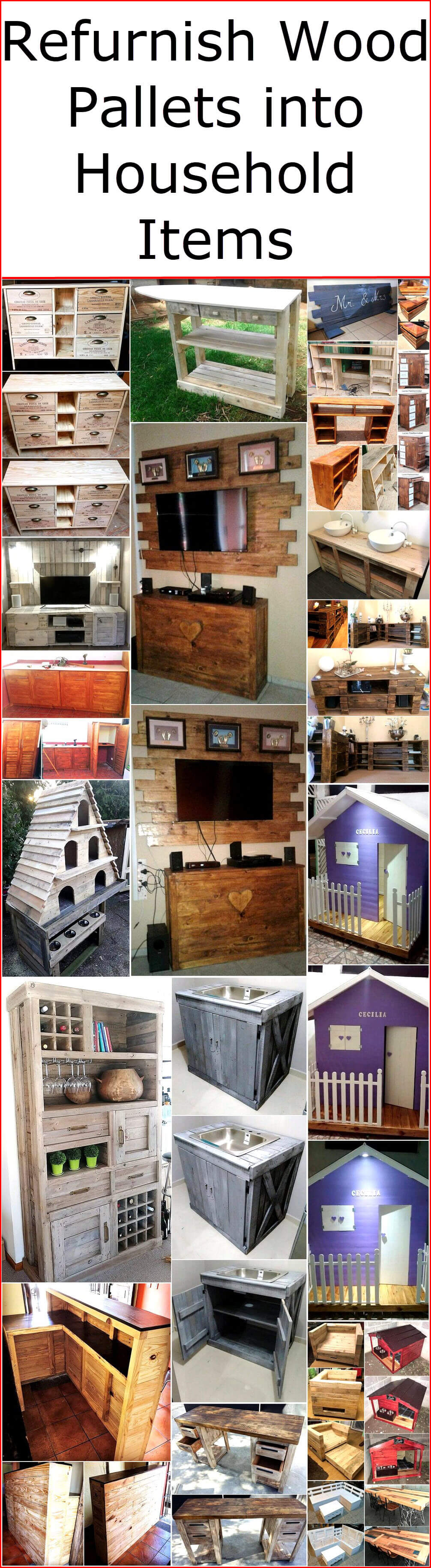 Refurnish Wood Pallets To Household Items